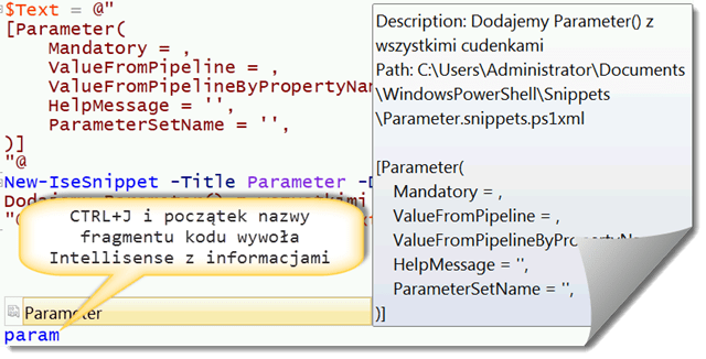 PowerShell-ISE-Snippets-Wywolane-z-Intellisense